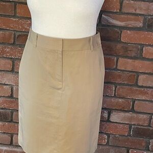 Ann Taylor LOFT Tan Summer Pencil Skirt, Sz 8